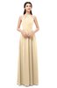 ColsBM Irene Marzipan Bridesmaid Dresses Sleeveless Halter Criss-cross Straps Sexy A-line Sash
