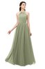 ColsBM Irene Moss Green Bridesmaid Dresses Sleeveless Halter Criss-cross Straps Sexy A-line Sash