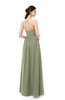 ColsBM Irene Moss Green Bridesmaid Dresses Sleeveless Halter Criss-cross Straps Sexy A-line Sash