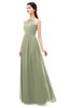 ColsBM Irene Moss Green Bridesmaid Dresses Sleeveless Halter Criss-cross Straps Sexy A-line Sash