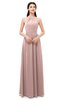 ColsBM Irene Nectar Pink Bridesmaid Dresses Sleeveless Halter Criss-cross Straps Sexy A-line Sash