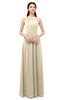 ColsBM Irene Novelle Peach Bridesmaid Dresses Sleeveless Halter Criss-cross Straps Sexy A-line Sash