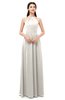 ColsBM Irene Off White Bridesmaid Dresses Sleeveless Halter Criss-cross Straps Sexy A-line Sash