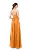 ColsBM Irene Orange Bridesmaid Dresses Sleeveless Halter Criss-cross Straps Sexy A-line Sash