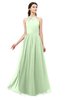 ColsBM Irene Pale Green Bridesmaid Dresses Sleeveless Halter Criss-cross Straps Sexy A-line Sash