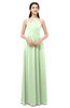 ColsBM Irene Pale Green Bridesmaid Dresses Sleeveless Halter Criss-cross Straps Sexy A-line Sash