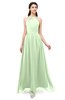 ColsBM Irene Pale Green Bridesmaid Dresses Sleeveless Halter Criss-cross Straps Sexy A-line Sash