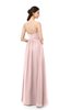 ColsBM Irene Pastel Pink Bridesmaid Dresses Sleeveless Halter Criss-cross Straps Sexy A-line Sash