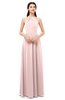 ColsBM Irene Pastel Pink Bridesmaid Dresses Sleeveless Halter Criss-cross Straps Sexy A-line Sash