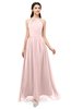 ColsBM Irene Pastel Pink Bridesmaid Dresses Sleeveless Halter Criss-cross Straps Sexy A-line Sash