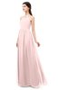 ColsBM Irene Pastel Pink Bridesmaid Dresses Sleeveless Halter Criss-cross Straps Sexy A-line Sash