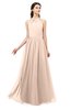 ColsBM Irene Peach Puree Bridesmaid Dresses Sleeveless Halter Criss-cross Straps Sexy A-line Sash
