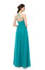 ColsBM Irene Peacock Blue Bridesmaid Dresses Sleeveless Halter Criss-cross Straps Sexy A-line Sash