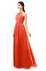 ColsBM Irene Persimmon Bridesmaid Dresses Sleeveless Halter Criss-cross Straps Sexy A-line Sash
