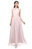 ColsBM Irene Petal Pink Bridesmaid Dresses Sleeveless Halter Criss-cross Straps Sexy A-line Sash