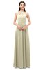ColsBM Irene Putty Bridesmaid Dresses Sleeveless Halter Criss-cross Straps Sexy A-line Sash