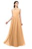 ColsBM Irene Salmon Buff Bridesmaid Dresses Sleeveless Halter Criss-cross Straps Sexy A-line Sash