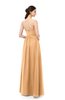 ColsBM Irene Salmon Buff Bridesmaid Dresses Sleeveless Halter Criss-cross Straps Sexy A-line Sash