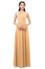 ColsBM Irene Salmon Buff Bridesmaid Dresses Sleeveless Halter Criss-cross Straps Sexy A-line Sash