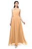 ColsBM Irene Salmon Buff Bridesmaid Dresses Sleeveless Halter Criss-cross Straps Sexy A-line Sash