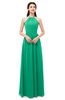 ColsBM Irene Sea Green Bridesmaid Dresses Sleeveless Halter Criss-cross Straps Sexy A-line Sash
