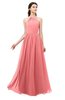ColsBM Irene Shell Pink Bridesmaid Dresses Sleeveless Halter Criss-cross Straps Sexy A-line Sash