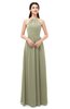 ColsBM Irene Sponge Bridesmaid Dresses Sleeveless Halter Criss-cross Straps Sexy A-line Sash