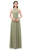ColsBM Irene Sponge Bridesmaid Dresses Sleeveless Halter Criss-cross Straps Sexy A-line Sash