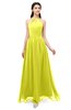 ColsBM Irene Sulphur Spring Bridesmaid Dresses Sleeveless Halter Criss-cross Straps Sexy A-line Sash