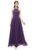ColsBM Irene Violet Bridesmaid Dresses Sleeveless Halter Criss-cross Straps Sexy A-line Sash