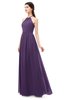 ColsBM Irene Violet Bridesmaid Dresses Sleeveless Halter Criss-cross Straps Sexy A-line Sash