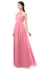 ColsBM Irene Watermelon Bridesmaid Dresses Sleeveless Halter Criss-cross Straps Sexy A-line Sash