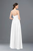 ColsBM Irene White Bridesmaid Dresses Sleeveless Halter Criss-cross Straps Sexy A-line Sash