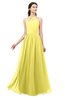 ColsBM Irene Yellow Iris Bridesmaid Dresses Sleeveless Halter Criss-cross Straps Sexy A-line Sash