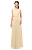ColsBM Livia Apricot Gelato Bridesmaid Dresses Sleeveless A-line Traditional Pick up Floor Length Sabrina