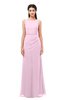ColsBM Livia Baby Pink Bridesmaid Dresses Sleeveless A-line Traditional Pick up Floor Length Sabrina
