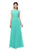 ColsBM Livia Blue Turquoise Bridesmaid Dresses Sleeveless A-line Traditional Pick up Floor Length Sabrina