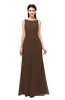ColsBM Livia Chocolate Brown Bridesmaid Dresses Sleeveless A-line Traditional Pick up Floor Length Sabrina