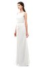 ColsBM Livia Cloud White Bridesmaid Dresses Sleeveless A-line Traditional Pick up Floor Length Sabrina