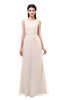 ColsBM Livia Cream Pink Bridesmaid Dresses Sleeveless A-line Traditional Pick up Floor Length Sabrina