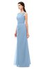 ColsBM Livia Dusty Blue Bridesmaid Dresses Sleeveless A-line Traditional Pick up Floor Length Sabrina