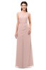 ColsBM Livia Dusty Rose Bridesmaid Dresses Sleeveless A-line Traditional Pick up Floor Length Sabrina
