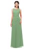 ColsBM Livia Fair Green Bridesmaid Dresses Sleeveless A-line Traditional Pick up Floor Length Sabrina
