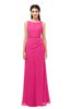 ColsBM Livia Fandango Pink Bridesmaid Dresses Sleeveless A-line Traditional Pick up Floor Length Sabrina