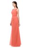 ColsBM Livia Fusion Coral Bridesmaid Dresses Sleeveless A-line Traditional Pick up Floor Length Sabrina