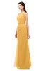 ColsBM Livia Golden Cream Bridesmaid Dresses Sleeveless A-line Traditional Pick up Floor Length Sabrina