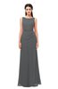 ColsBM Livia Grey Bridesmaid Dresses Sleeveless A-line Traditional Pick up Floor Length Sabrina