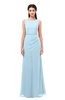 ColsBM Livia Ice Blue Bridesmaid Dresses Sleeveless A-line Traditional Pick up Floor Length Sabrina