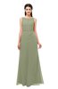 ColsBM Livia Moss Green Bridesmaid Dresses Sleeveless A-line Traditional Pick up Floor Length Sabrina