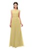 ColsBM Livia New Wheat Bridesmaid Dresses Sleeveless A-line Traditional Pick up Floor Length Sabrina